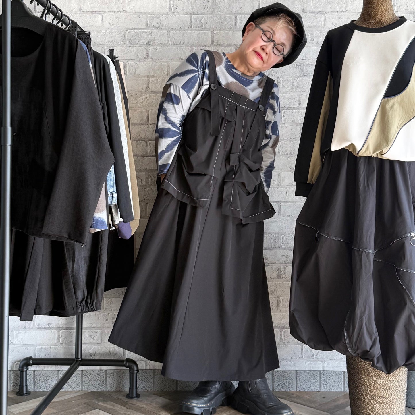 レイヤード風 ポケットデザイン ジャンバースカート BPA-25058 [Bell Pony]