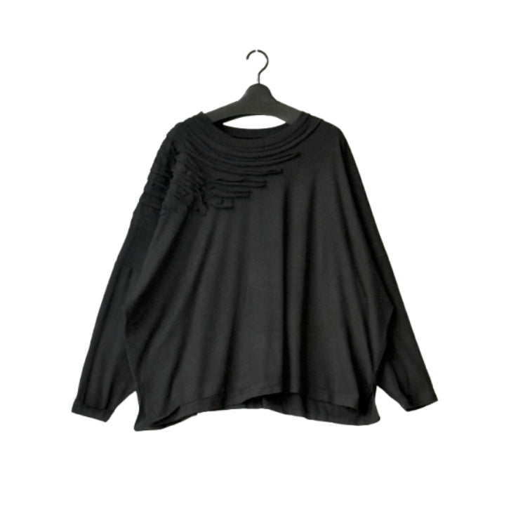 テープデザイン カットソー ロングTシャツ BPW-25595 [Bell Pony]