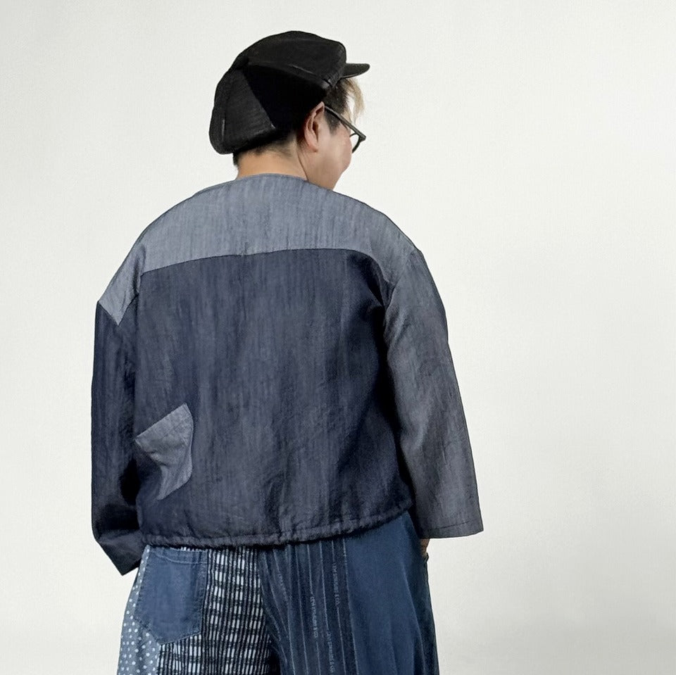 バイカラー アシンメトリー切り替えシャツ BPS-26191 [Bell Pony]