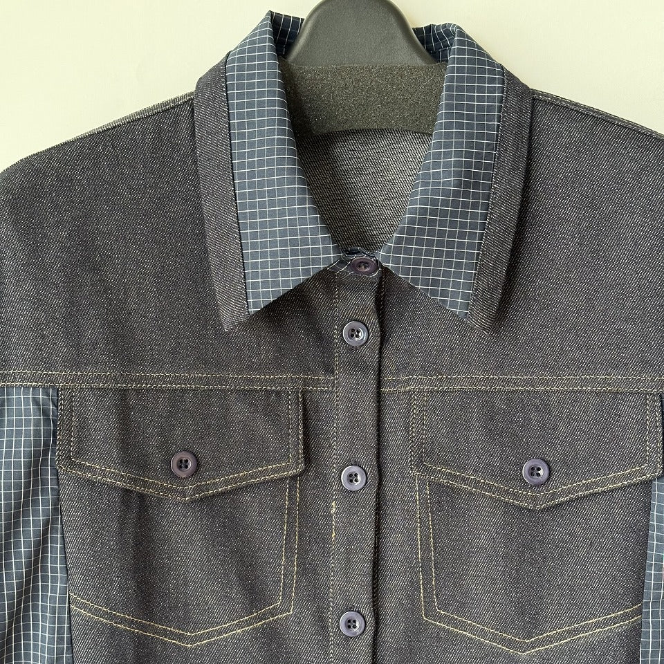 Gジャン風 切り替え デニムシャツ BPS-26027 [Bell Pony]