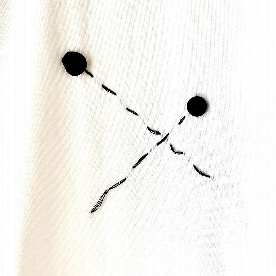 アシンメトリー配色切替 ロングTシャツ BPS-26046 [Bell Pony]