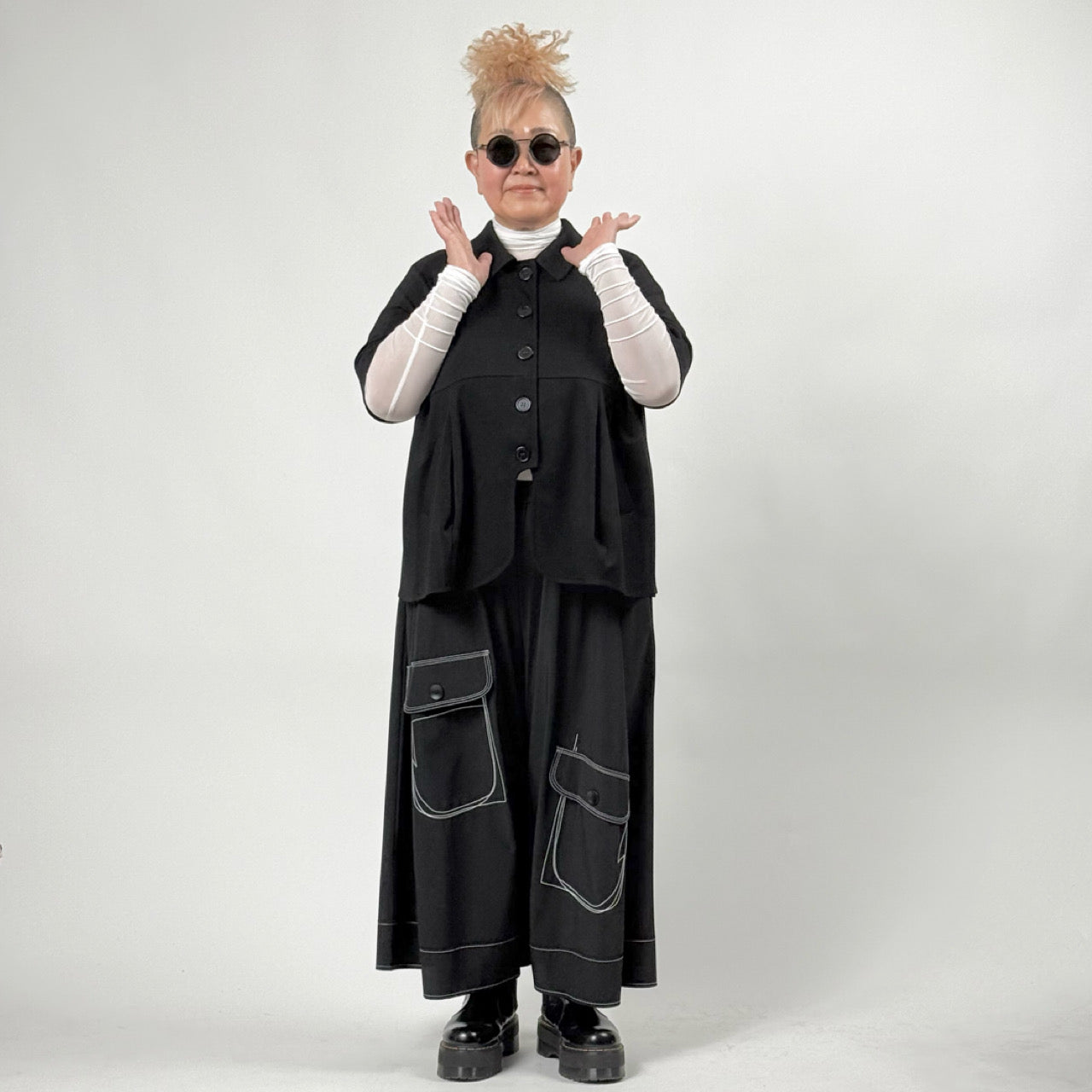 シャツジャケット 五分袖 BPS-26190 [Bell Pony]