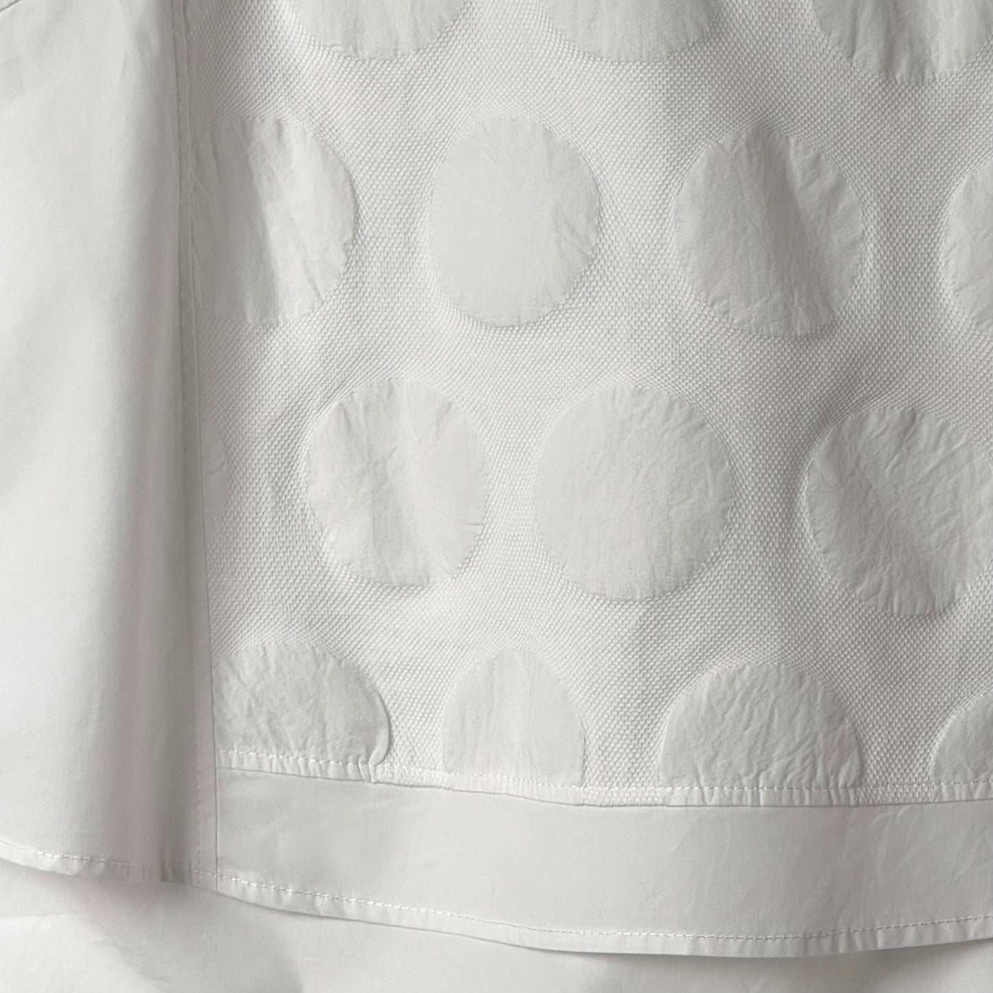 ジャガード織り ドット柄 切り替えデザイン Tシャツ 半袖 BPS-25394 [Bell Pony]