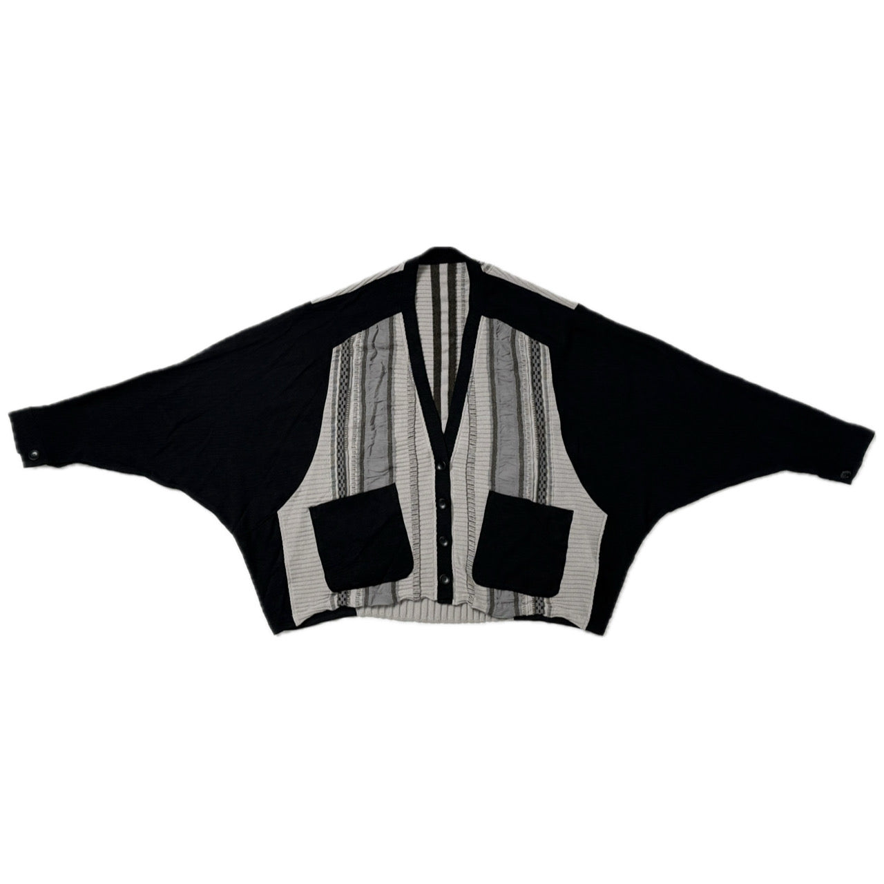 ジャガード×シフォン×布帛切り替え ニットカーディガン RY-241102SC [Yoshi Yoshi by pj]