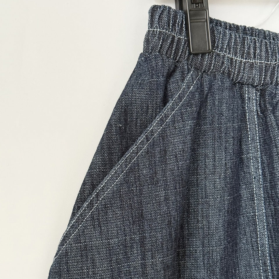 飾りステッチ デニムワイドパンツ BPA-25065 [Bell Pony]