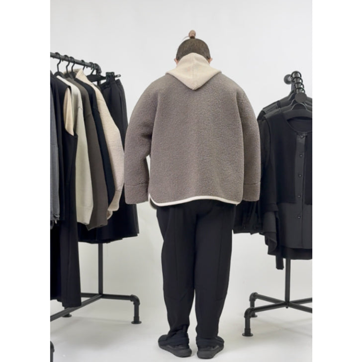 フード付き 異素材切替 ボアジャケット BPW-25587 [Bell Pony]