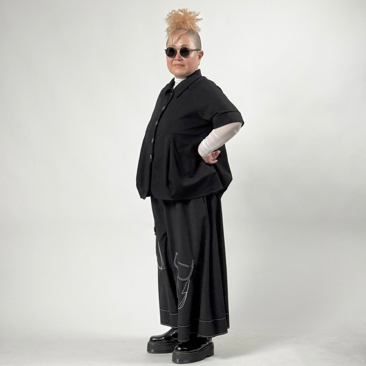 シャツジャケット 五分袖 BPS-26190 [Bell Pony]