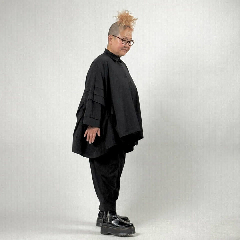 サイドポケットデザイン 3タックコクーンパンツ BPS-26109 [Bell Pony]