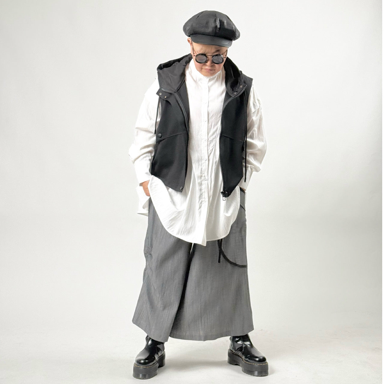 ジップデザイン フード付き ベスト BPS-26145 [Bell Pony]