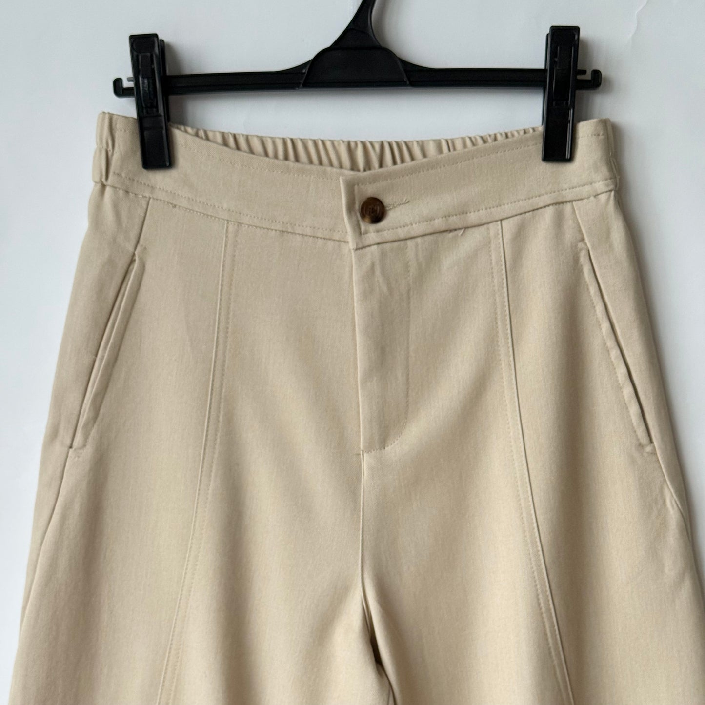 同色切り替え カーブデザイン ワイドパンツ BPA-25200 [Bell Pony]