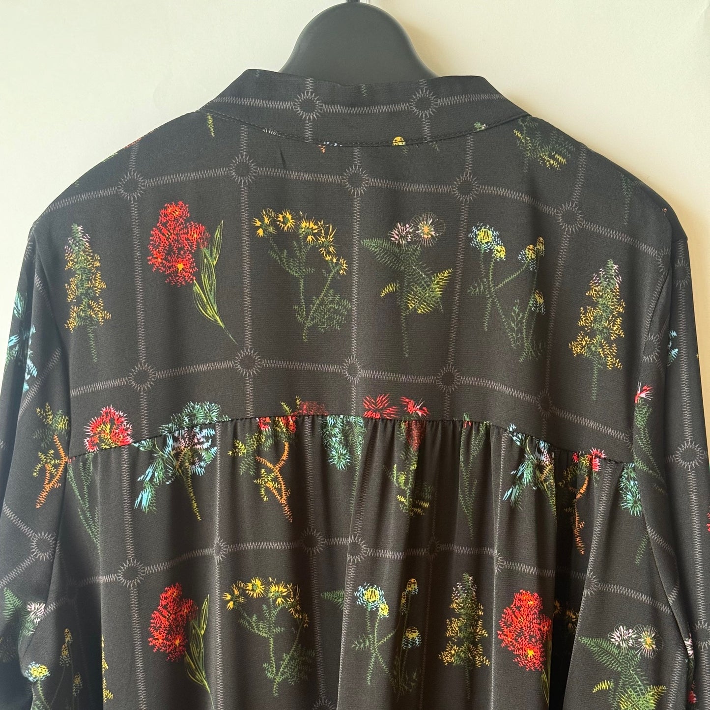 総柄プリント ワンピース 長袖 フラワー柄 BPA-25302 [Bell Pony]