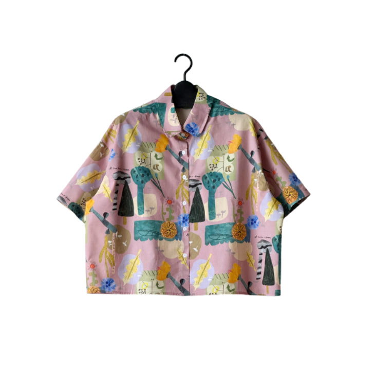 大人のプリントシャツ 柄シャツ 半袖 BPS-26712 [Bell Pony]