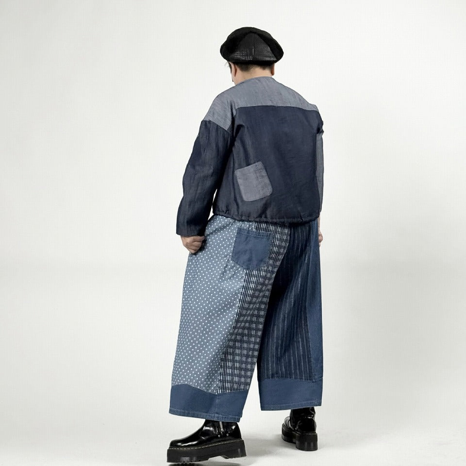 バイカラー アシンメトリー切り替えシャツ BPS-26191 [Bell Pony]