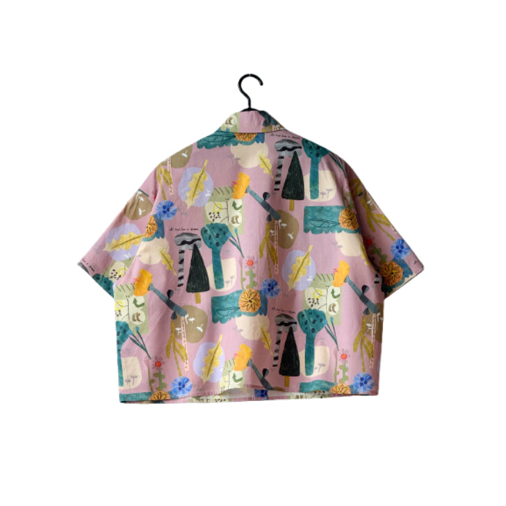 大人のプリントシャツ 柄シャツ 半袖 BPS-26712 [Bell Pony]