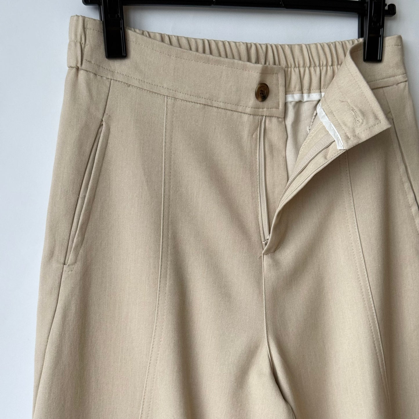 同色切り替え カーブデザイン ワイドパンツ BPA-25200 [Bell Pony]