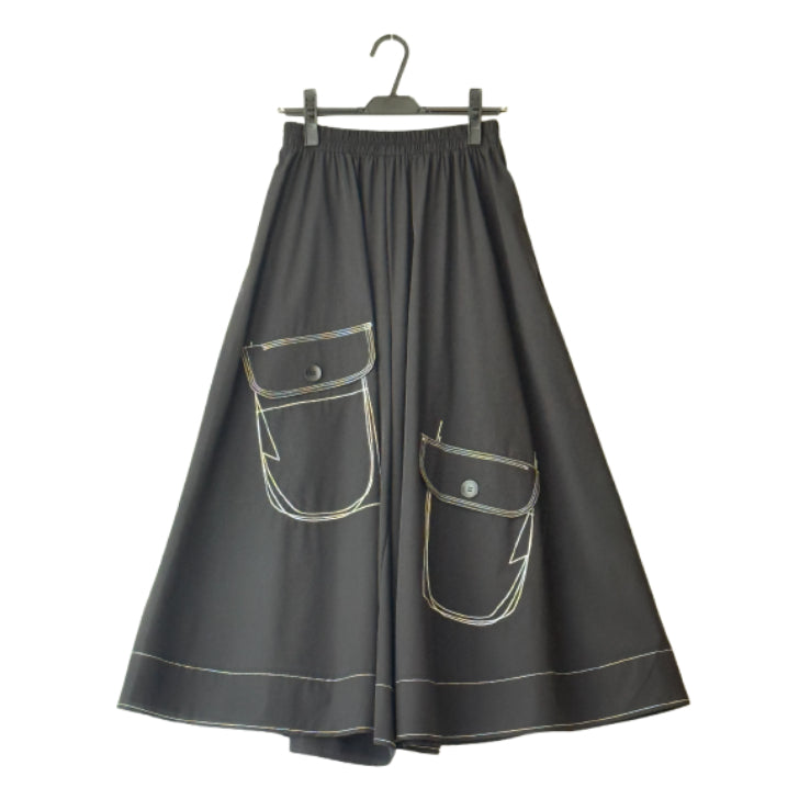 ステッチデザイン ワイドパンツ BPS-26076 [Bell Pony]