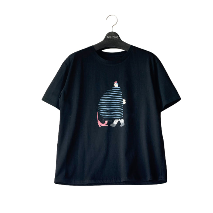 ユニークイラストプリント Tシャツ 半袖 BPS-25532 [Bell Pony]