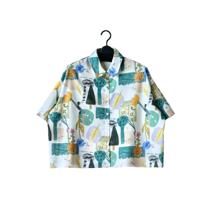 大人のプリントシャツ 柄シャツ 半袖 BPS-26712 [Bell Pony]