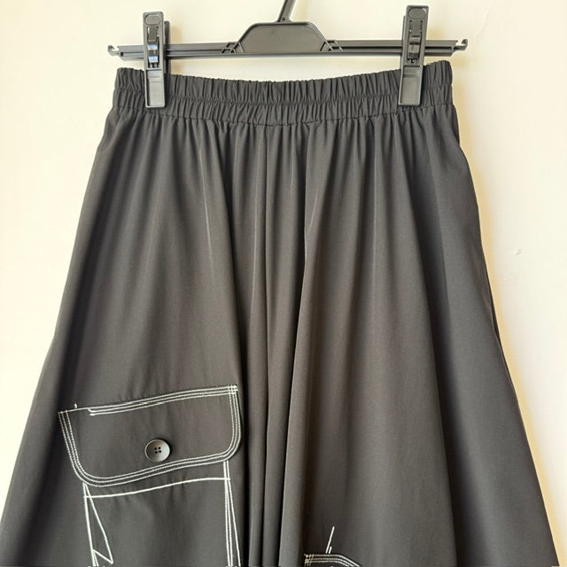 ステッチデザイン ワイドパンツ BPS-26076 [Bell Pony]