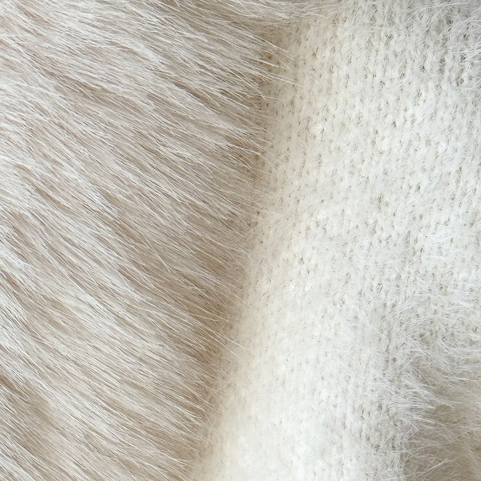 ふわふわファーポケット ジップニットジャケット BPW-25576 [Bell Pony]