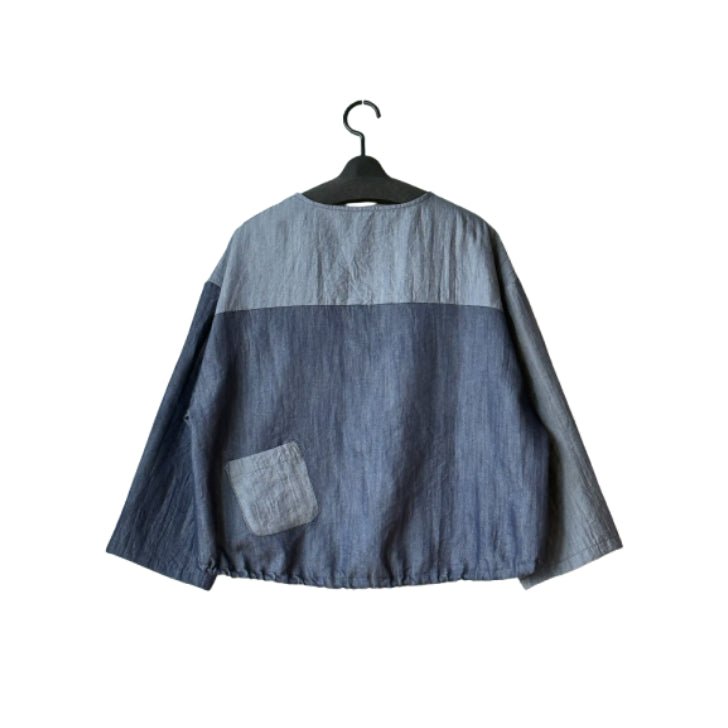 バイカラー アシンメトリー切り替えシャツ BPS-26191 [Bell Pony]