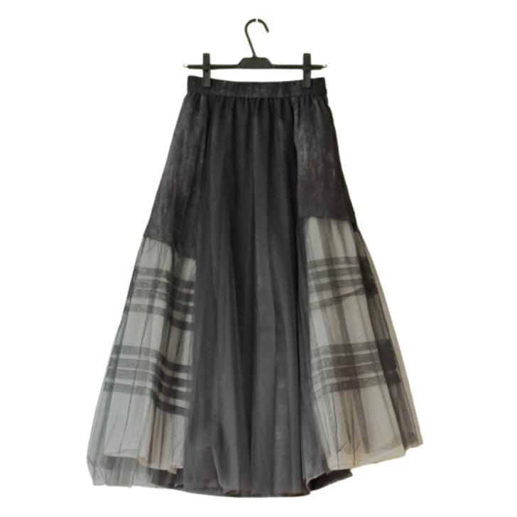 チュール2枚重ね ロングスカート BPS-26030  [Bell Pony]