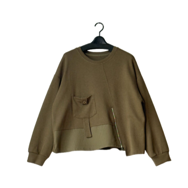 アシンメトリー切替 プルオーバー ポケット付き BPA-25123（正：BPA-25120） [Bell Pony]